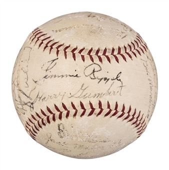 1937 New York Giants National League Champions Team Signed Baseball With 23 Signature Including Mel Ott, Carl Hubbell and Bill Terry (PSA/DNA)